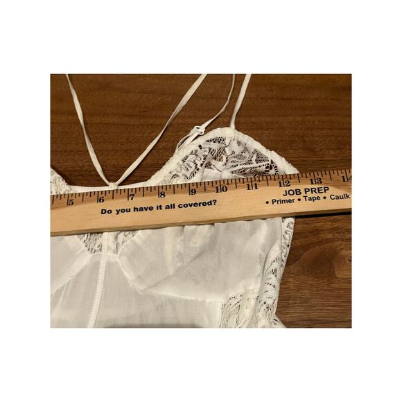 Free People Intimately White Lace Babydoll Nightie Slip Dress Women’s Small Boho - Picture 6 of 7
